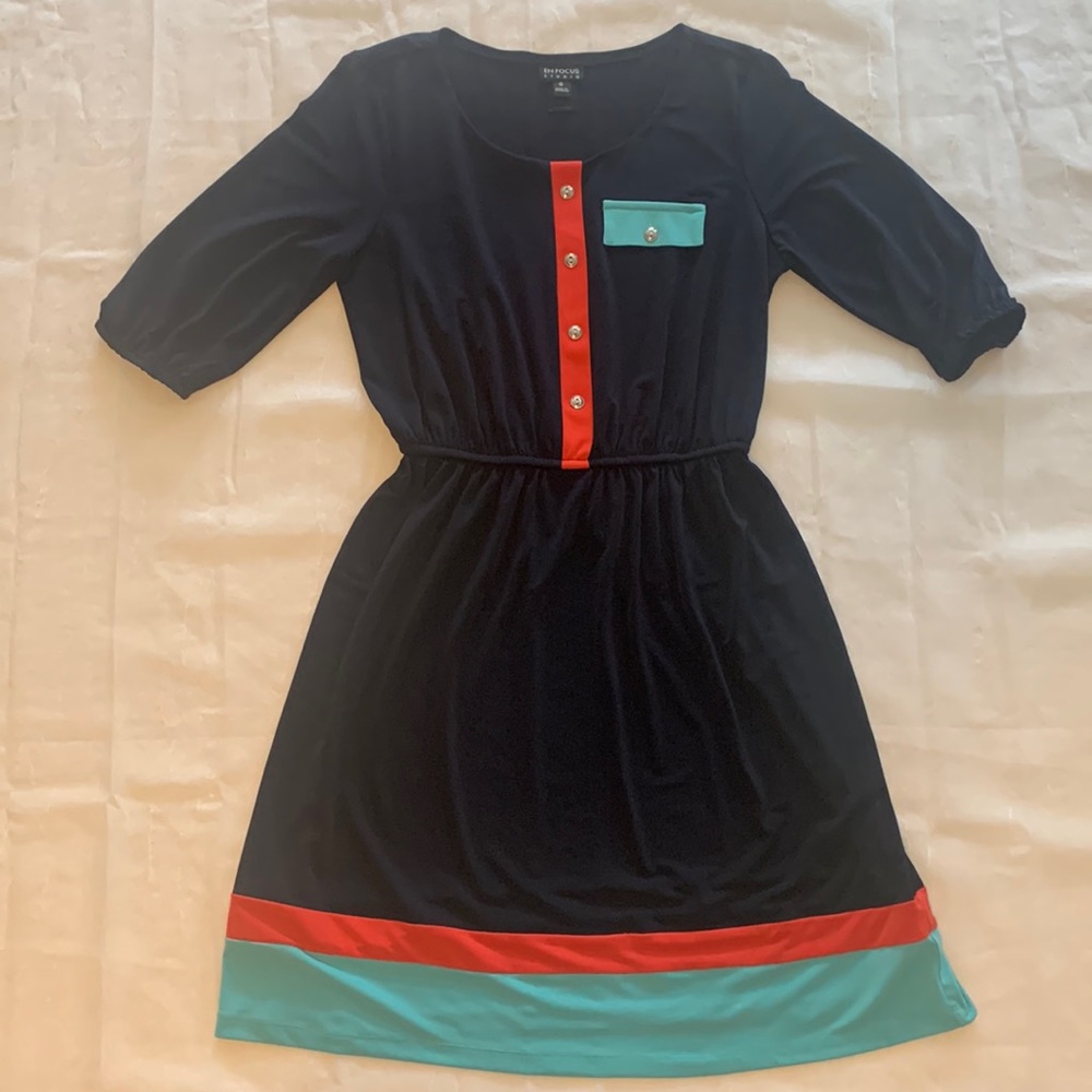 Enfocus Studio mini dress size: 6 color: Navy blue